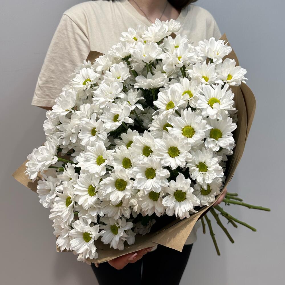 Букет «Летняя свежесть» – дыхание лета в белых хризантемах Анадырь Чукотский автономный округ