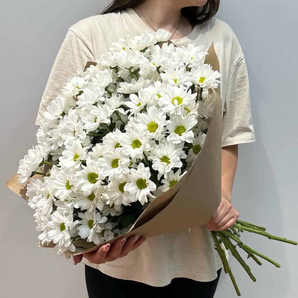 Букет «Летняя свежесть» – дыхание лета в белых хризантемах Анадырь Чукотский автономный округ