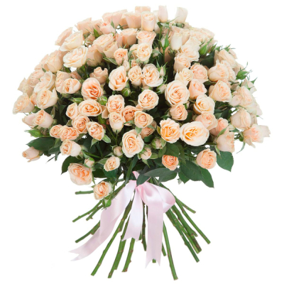 Нежный букет из персиковых кустовых роз – воплощение изысканности Анадырь Чукотский автономный округ