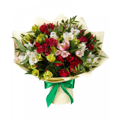 Букет «Теплые чувства» – разноцветные альстромерии с нежным посылом Анадырь Чукотский автономный округ