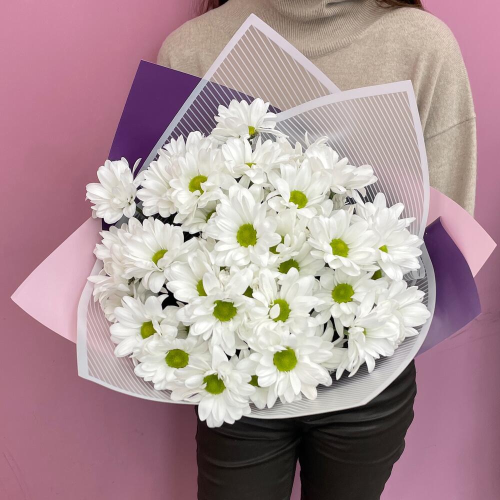 Букет «Весеннее настроение» – свежесть белых хризантем Анадырь Чукотский автономный округ