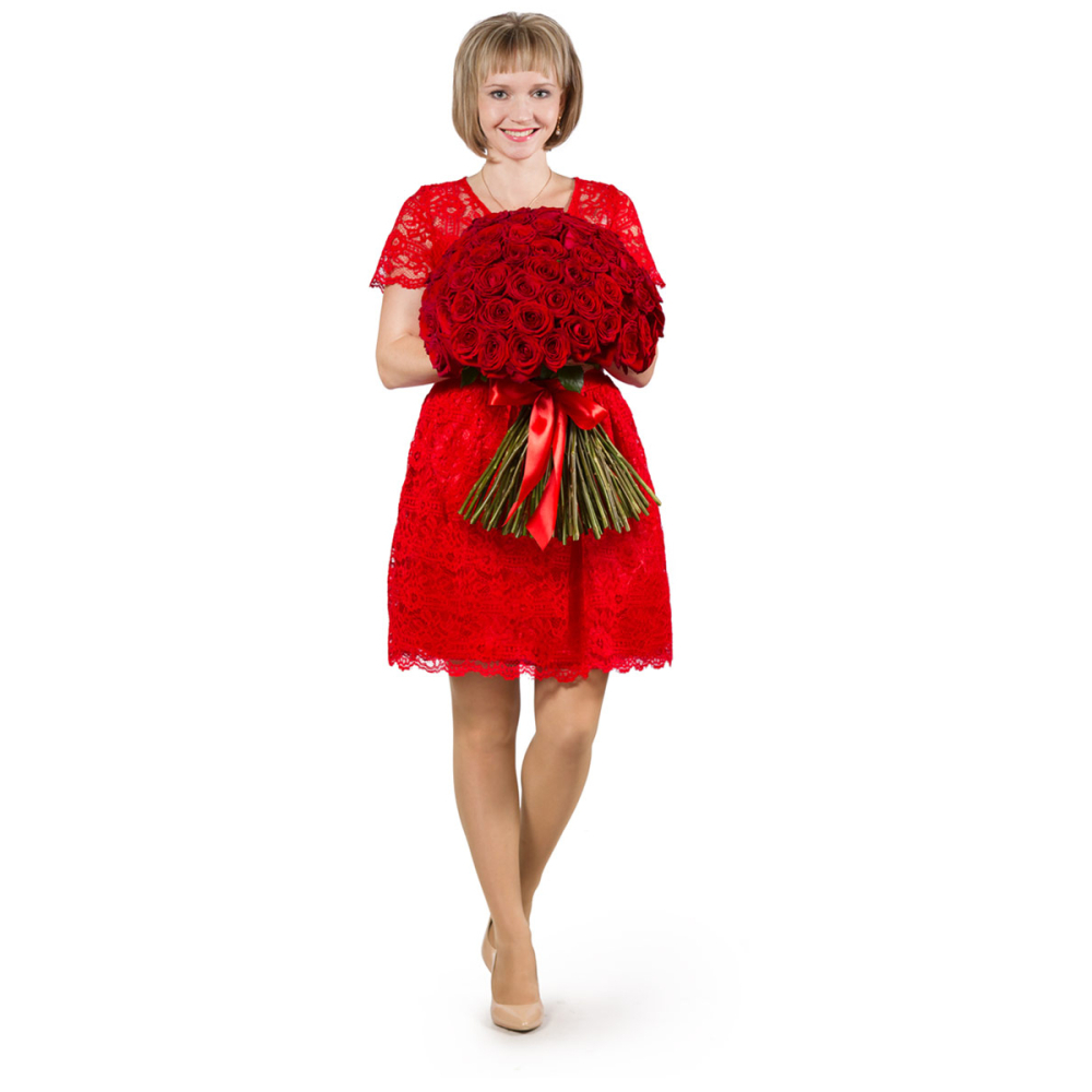 Букет из 101 красной розы