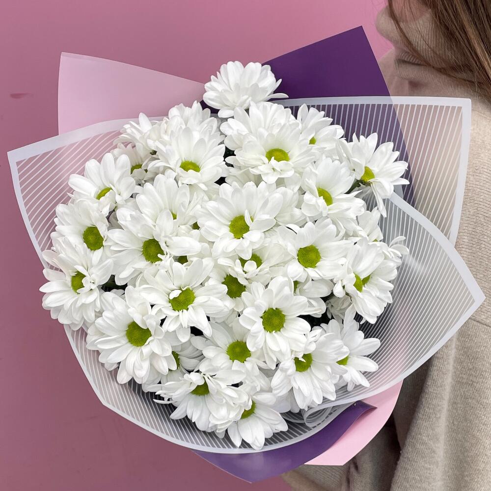 Букет «Весеннее настроение» – свежесть белых хризантем Анадырь Чукотский автономный округ