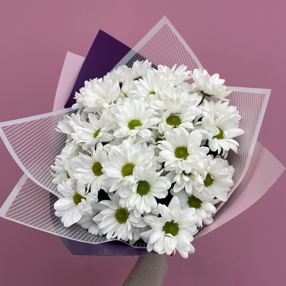 Букет «Весеннее настроение» – свежесть белых хризантем Анадырь Чукотский автономный округ