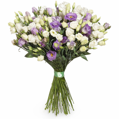 Изысканный букет из белых и фиолетовых эустом – гармония контрастов Анадырь Чукотский автономный округ