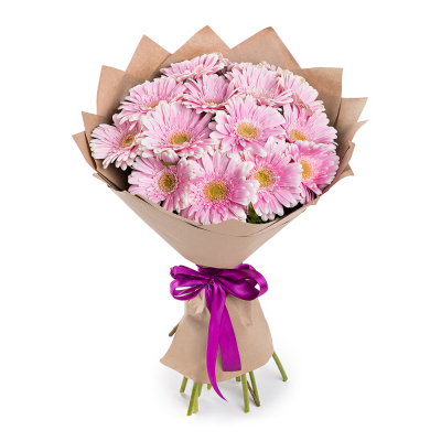 Нежный букет из 15 розовых гербер – воплощение трогательных чувств Анадырь Чукотский автономный округ