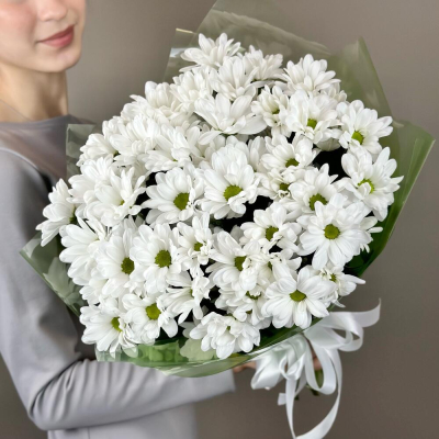 Букет «Мечты о лете» – свежесть белых хризантем Анадырь Чукотский автономный округ