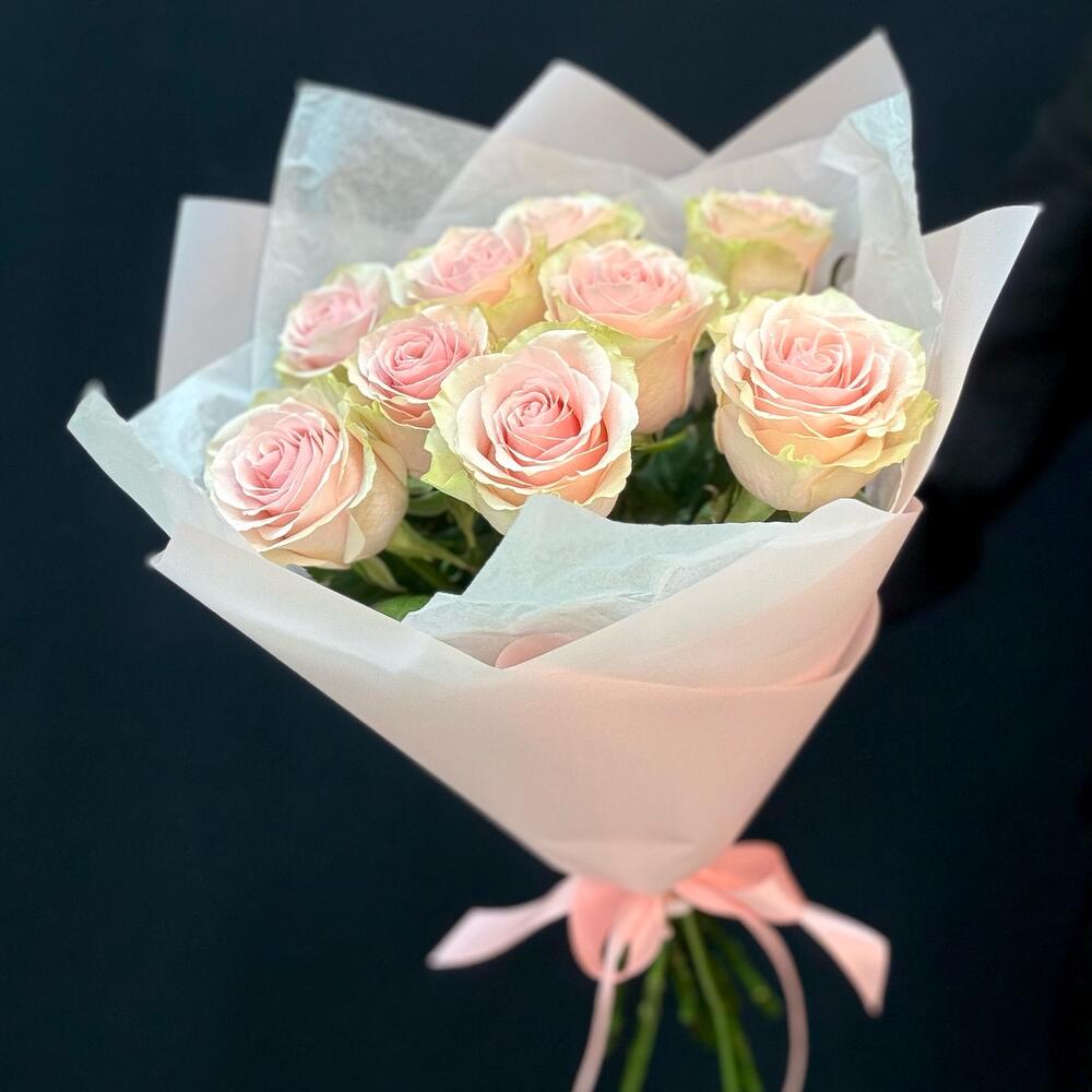 Букет из 9 розовых роз – нежность в каждом лепестке Анадырь Чукотский автономный округ