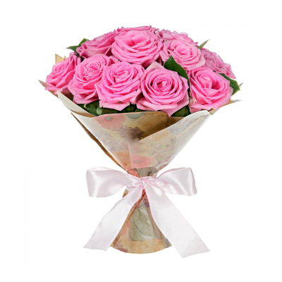 Букет из розовых роз с рускусом – нежность в каждом лепестке Анадырь Чукотский автономный округ