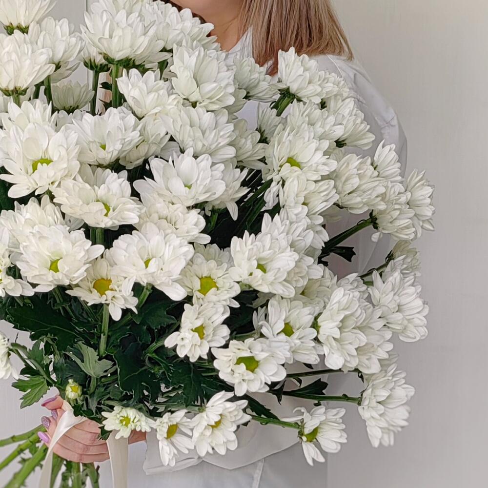 Букет «Ромашка» — свежесть белых хризантем в деревенском стиле Анадырь Чукотский автономный округ