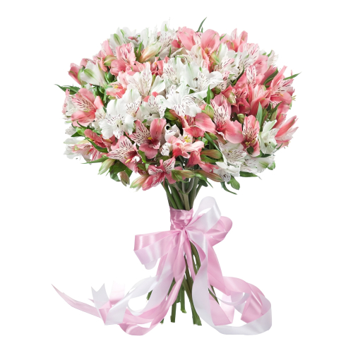 «Воздушная нежность»  букет из розовых альстромерий Анадырь Чукотский автономный округ