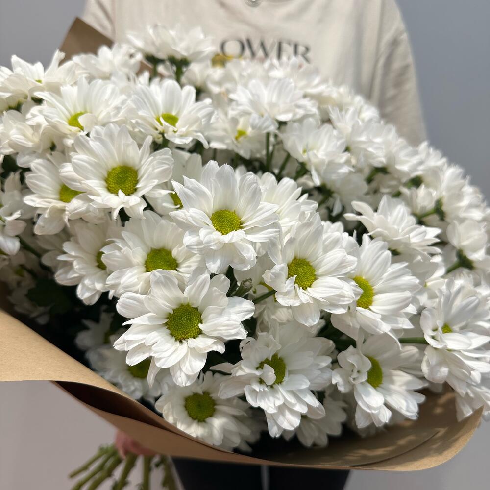 Букет «Летняя свежесть» – дыхание лета в белых хризантемах Анадырь Чукотский автономный округ