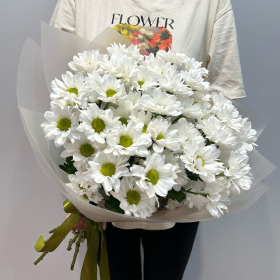 Букет «Летнее настроение» – свежесть белых хризантем Анадырь Чукотский автономный округ