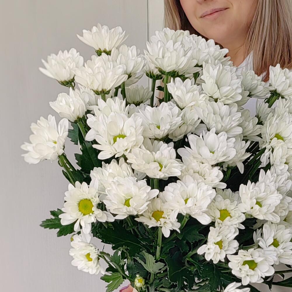 Букет «Ромашка» — свежесть белых хризантем в деревенском стиле Анадырь Чукотский автономный округ