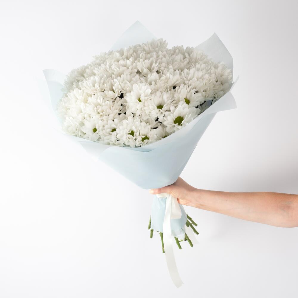 Букет «Ромашковое чудо» – летнее настроение в белых хризантемах Анадырь Чукотский автономный округ