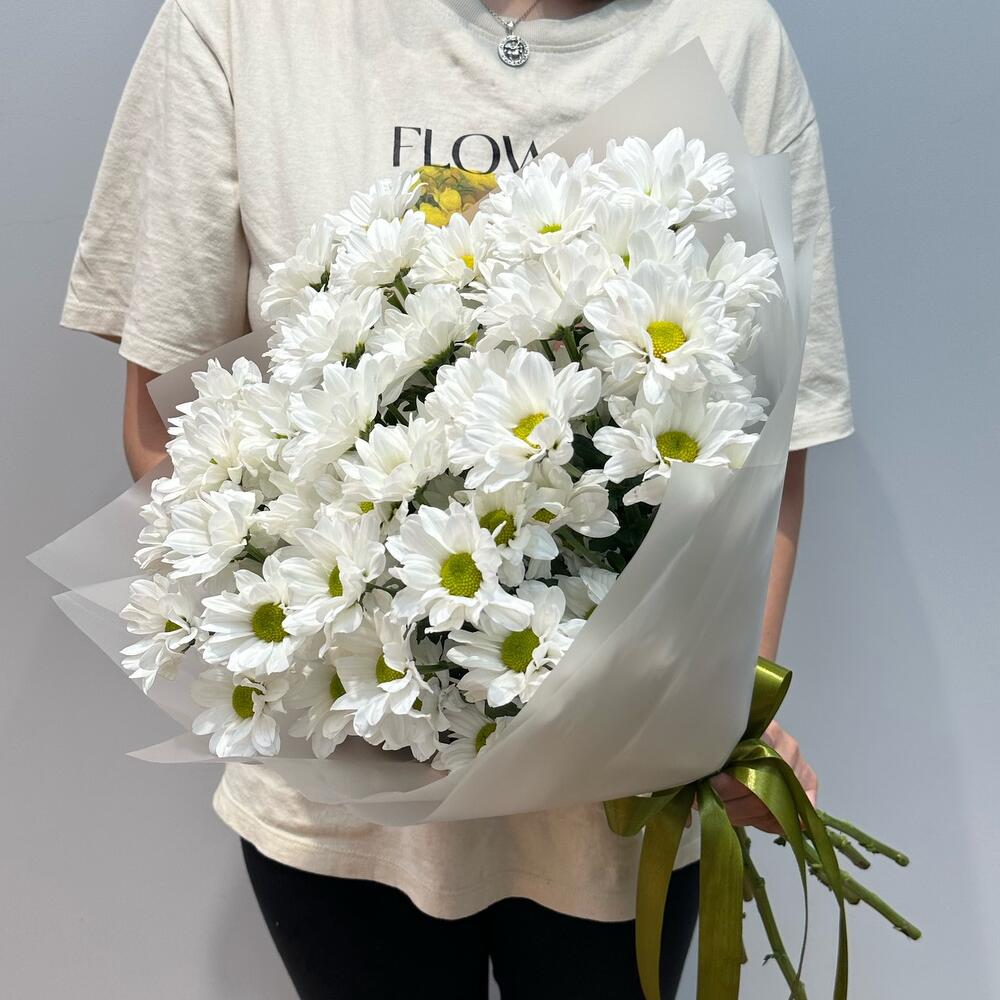 Букет «Летнее настроение» – свежесть белых хризантем Анадырь Чукотский автономный округ