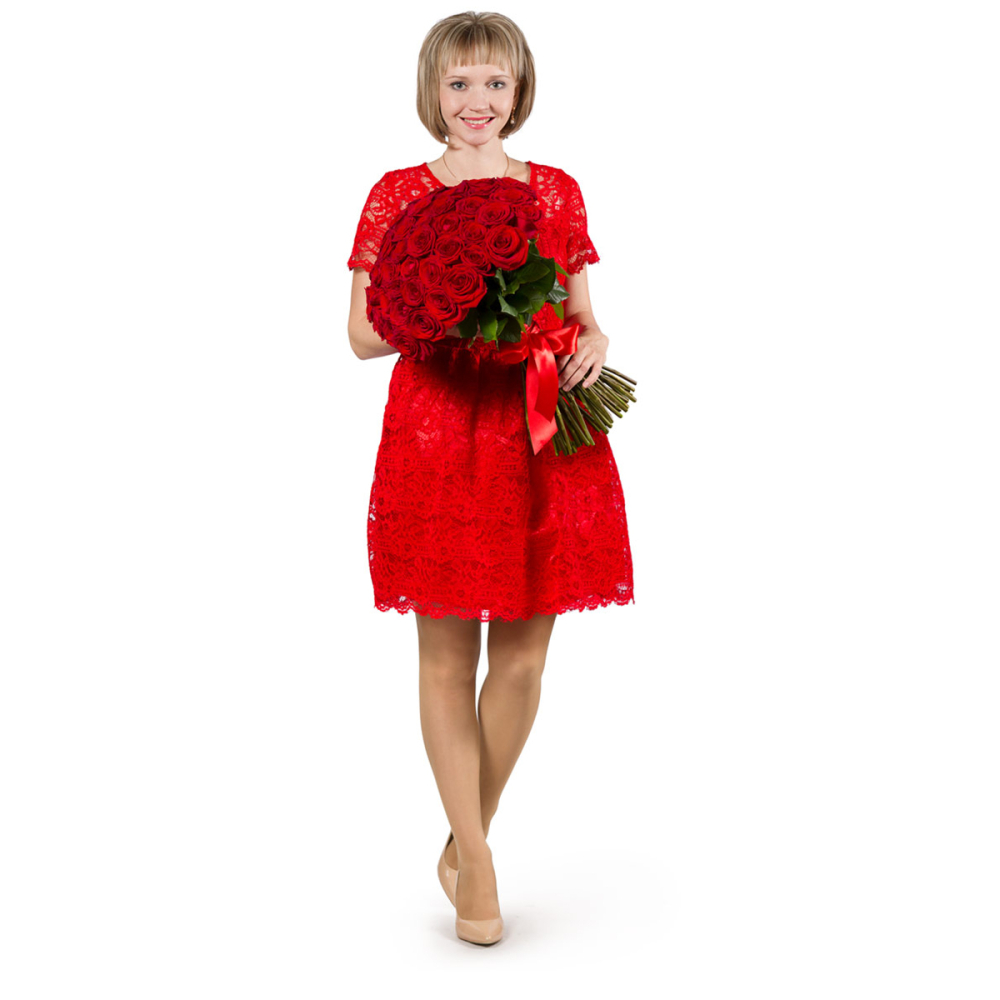 Букет из 51 красной розы