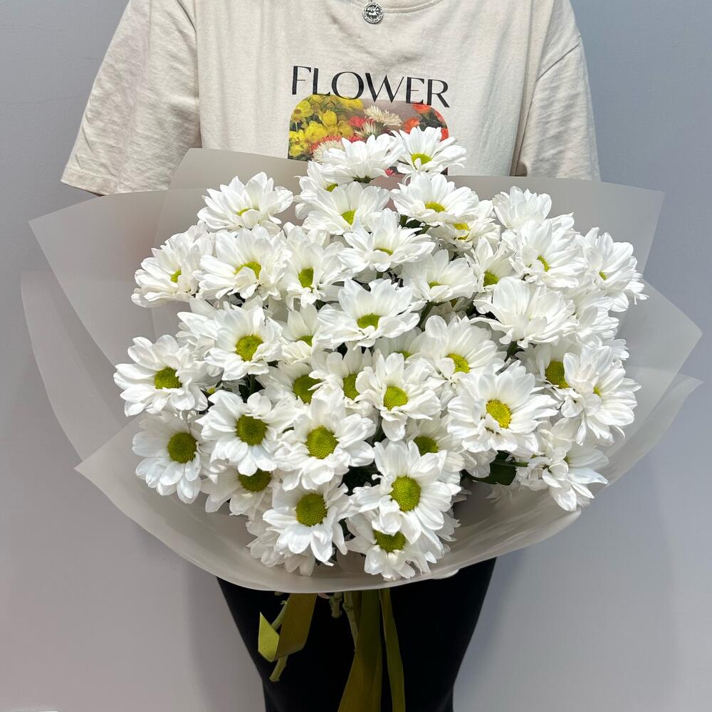 Букет «Летнее настроение» – свежесть белых хризантем Анадырь Чукотский автономный округ